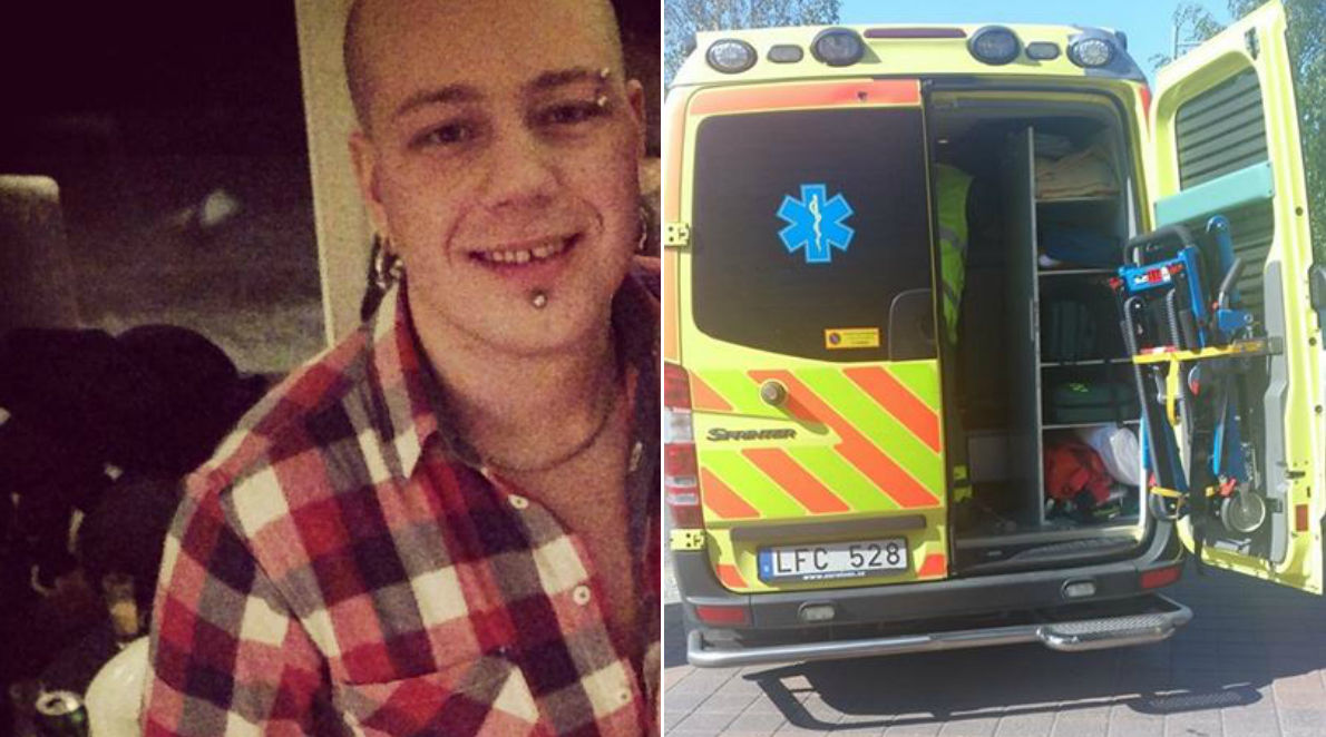 Andra skrattade – men Mattias hjälpte mannen som föll ihop i värmen
